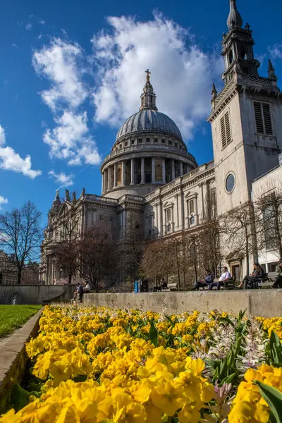 London March 17Th 2022 Pretty View Pauls Cathedral Springtime City — Stockfoto