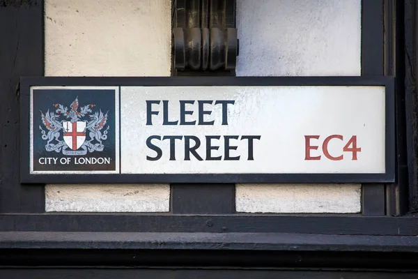 London March 17Th 2022 Street Sign Historic Fleet Street City — Stockfoto