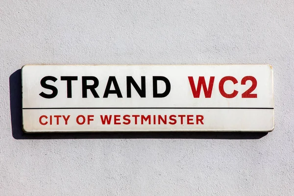 London March 17Th 2022 Close Street Sign Strand Central London — Stock Photo, Image