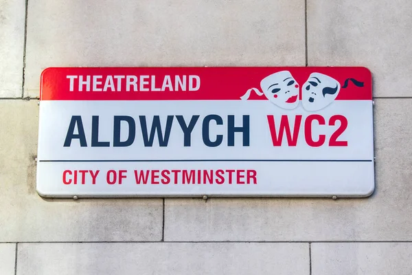 London Großbritannien März 2022 Ein Straßenschild Für Aldwych Zentrum Von — Stockfoto