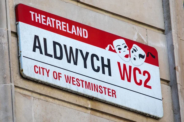 Londen Maart 2022 Een Straatnaambord Voor Aldwych Het Centrum Van — Stockfoto