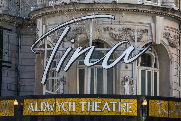 London March 17Th 2022 Exterior Aldwych Theatre London Promoting Tina — Stockfoto