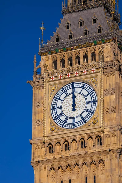 Stunning Newly Renovated Clockface Elizabeth Tower Houses Parliament Westminster London —  Fotos de Stock