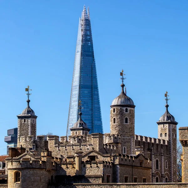 London March 17Th 2022 View Shard Tower London Foreground London — Stock Photo, Image