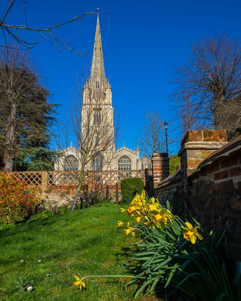 Een Prachtig Uitzicht Tijdens Lente Van Marys Kerk Stad Saffron — Stockfoto