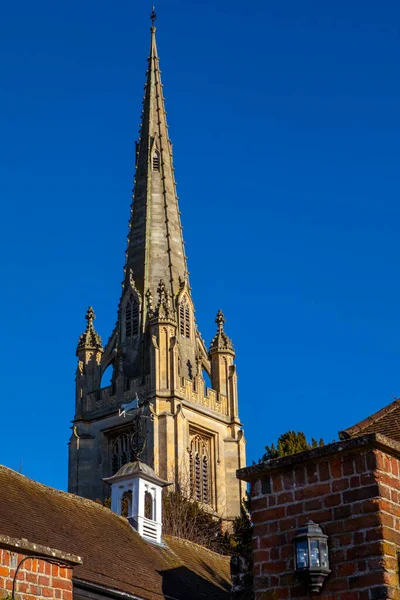 Spire Marys Church Town Saffron Walden Essex — Fotografia de Stock