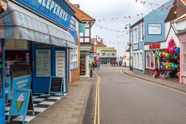 Sheringham May 16Th 2022 View High Street Seaside Town Sheringham — Stock Fotó