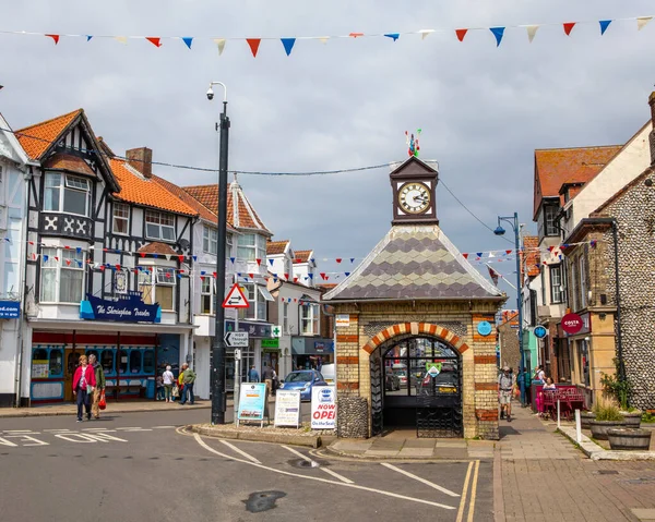 Sheringham May 16Th 2022 Clock Tower Seaside Town Sheringham Norfolk — Foto de Stock