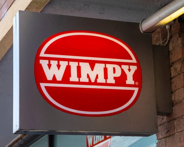 Norfolk April 8Th 2022 Close Wimpy Logo Entrance Restaurant Market — Stok fotoğraf