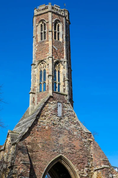 Menara Greyfriars Yang Indah Terletak Tower Gardens Kota Kings Lynn — Stok Foto