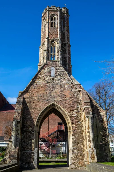 Prachtige Greyfriars Tower Gelegen Tower Gardens Stad Kings Lynn Norfolk — Stockfoto