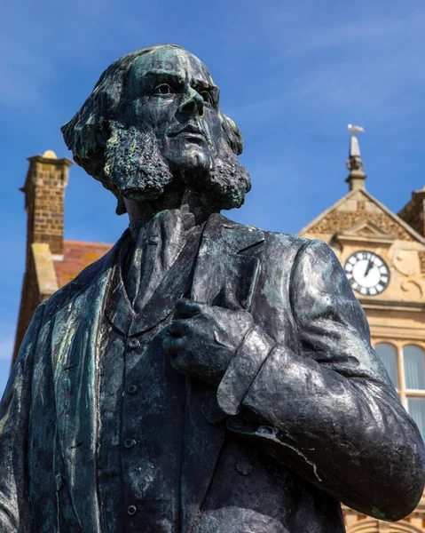 Statue Henry Styleman Strange Seaside Town Hunstanton Norfolk Strange Founding —  Fotos de Stock