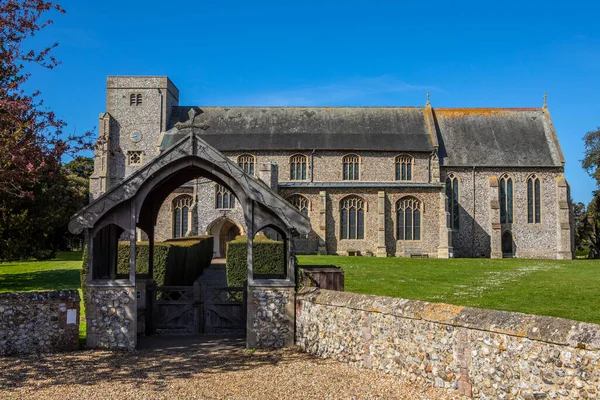 All Saints Church Pretty Village Thornham Norfolk — Fotografia de Stock