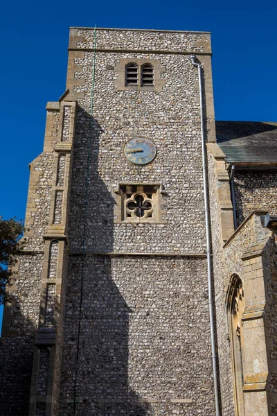 Tower All Saints Church Pretty Village Thornham Norfolk — Fotografia de Stock