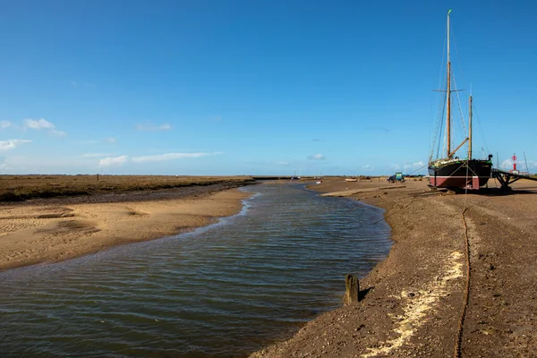 Norfolk April 8Th 2022 View River Glaven Harbour Village Blakeney — Foto Stock