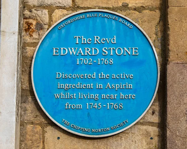 Chipping Norton April 10Th 2022 Plaque Dedicated Revd Edward Stone — Stockfoto