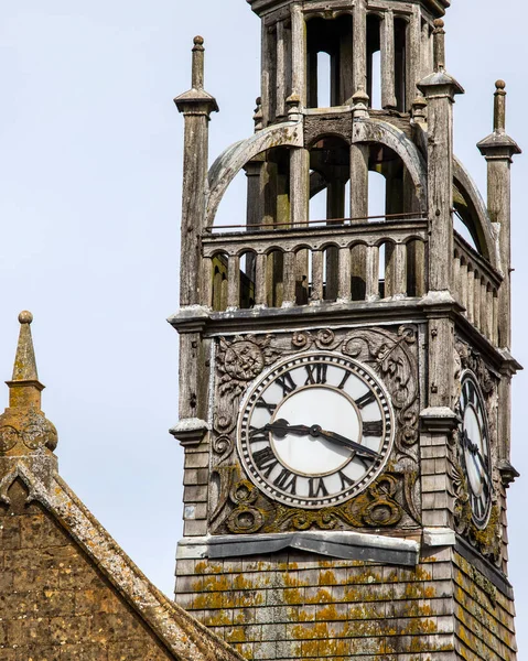 Nahaufnahme Des Uhrturms Von Redesdale Hall Auch Bekannt Als Moreton — Stockfoto