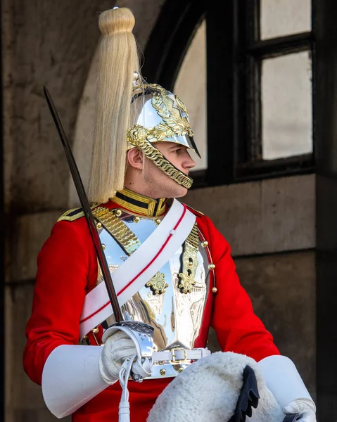 Лондон Великобритания Апреля 2022 Года Конная Гвардия Queens Life Guard — стоковое фото