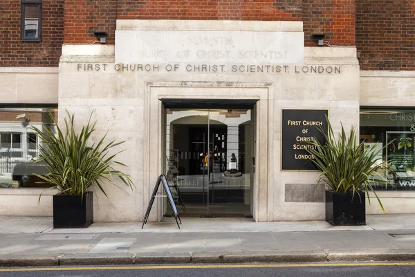 Londres Reino Unido Mayo 2022 Exterior Primera Iglesia Cristo Científico —  Fotos de Stock