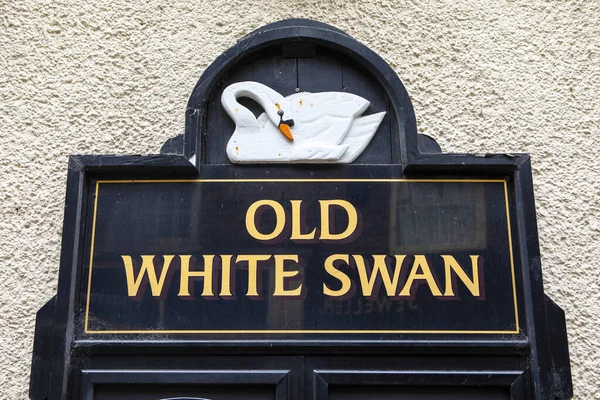 York June 6Th 2022 Sign Exterior Old White Swan Public — Fotografia de Stock
