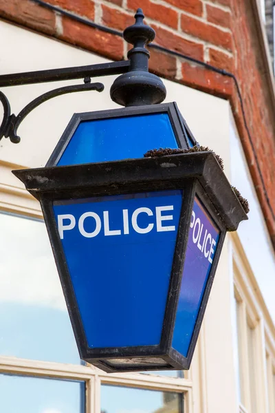 Close Traditional Police Lamp Sign — Stock Photo, Image
