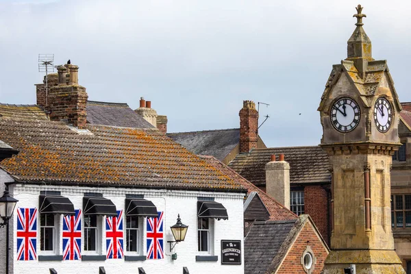 Thirsk June 7Th 2022 View Clock Tower Town Clock Pretty — 스톡 사진