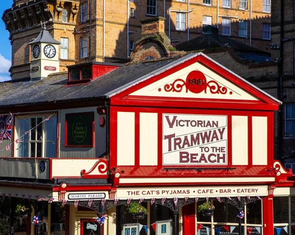 Scarborough June 8Th 2022 Exterior Victorian Cliff Tramway Station Beautiful — Fotografia de Stock