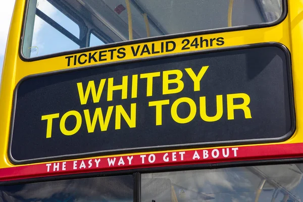 Whitby June 10Th 2022 Whitby Town Tour Bus Beautiful Seaside — Foto de Stock