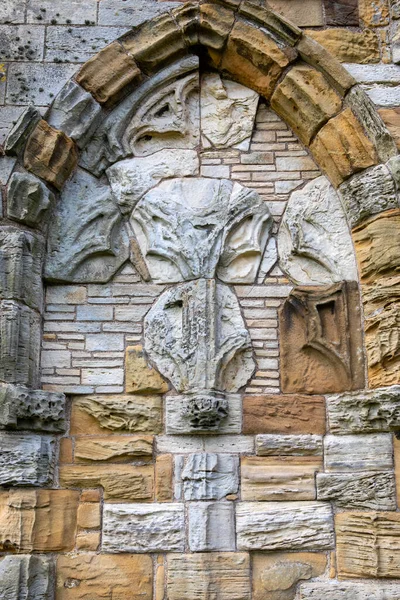 Whitby June 10Th 2022 Close Architectural Detail Whitby Abbey Town — Stok fotoğraf