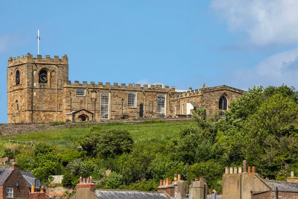 Église Historique Marys Dans Ville Balnéaire Whitby Dans Yorkshire Nord — Photo