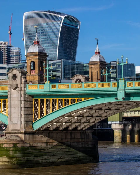London Storbritannien Juni 2022 Utsikt Över Floden Thames Southwark Bridge — Stockfoto
