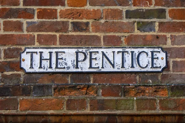 Street Sign Pentice City Winchester Hampshire — Fotografia de Stock