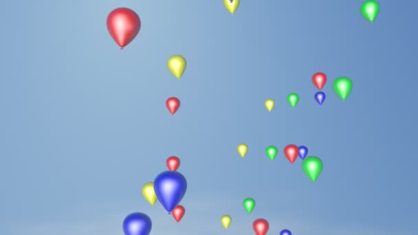 Colorfull ballonger — Stockvideo