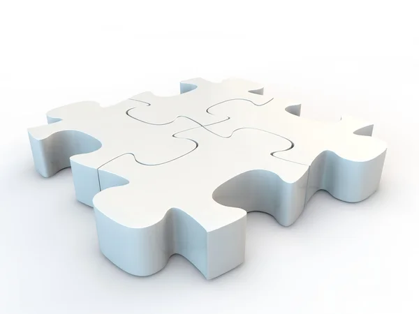 White jigsaw puzzle — Stock Photo, Image