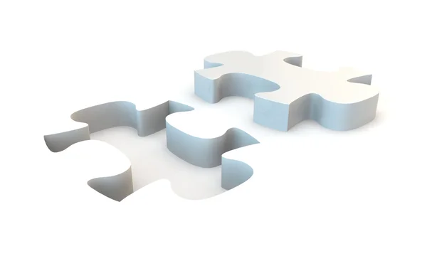 White jigsaw puzzle — Stock Photo, Image