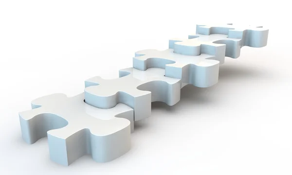 White jigsaw puzzle — Stock Photo, Image