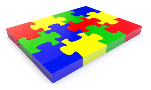 Colorfull jigsaw puzzle — Stock Photo, Image