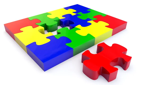 Colorfull jigsaw puzzle — Stock Photo, Image