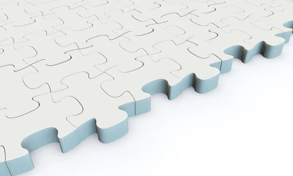 Blue jigsaw puzzle — Stock Photo, Image