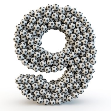 3D futbol topları yapılan dokuz numara