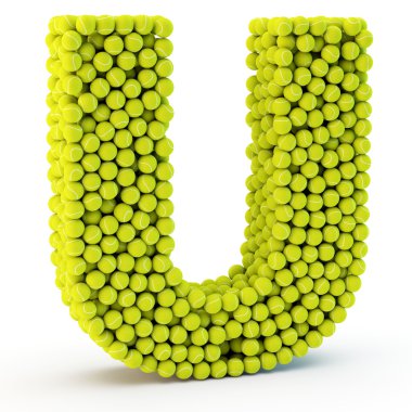 Tenis topları yapılan 3d harf u