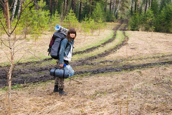 Flicka turist — Stockfoto