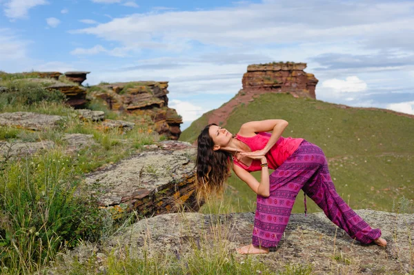 Yoga-kız Stok Resim