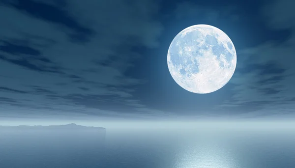 Moon over the sea — Stock Photo, Image