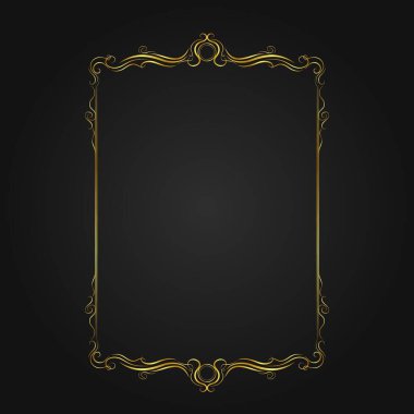 Soyut altın dikdörtgen çerçeve