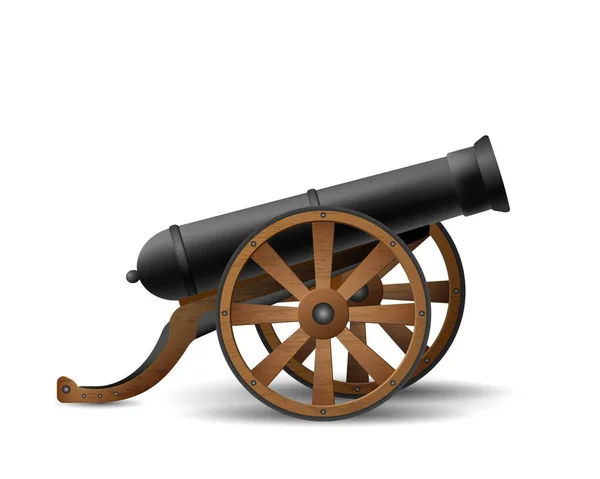 Middeleeuwse kanon op wielen — Stockvector