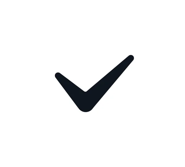 Checkmark black icon. Consent and approval symbol — Vetor de Stock