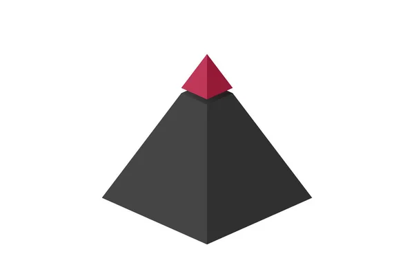 Concept de sommet pyramidal. Marketing pic rouge stratégie réussie — Image vectorielle