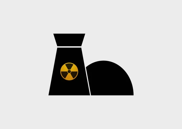 核电站的象征。强大的工业综合体 — 图库矢量图片