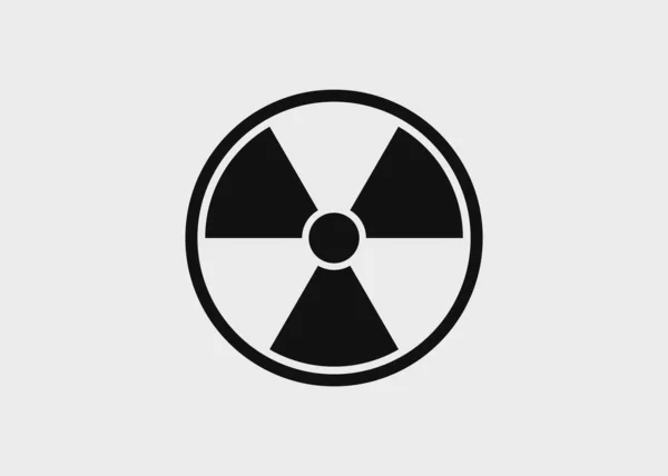 Black nuclear danger symbol. Radiation sign with black stripes — Wektor stockowy